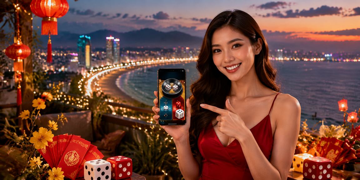 Không khí lễ hội rực rỡ tại Đà Nẵng với đèn lồng và trò chơi tài xỉu truyền thống Việt Nam